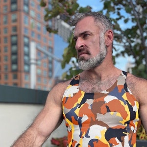BEARLY CAMOU BEARFLAG Camouflage Print Gay Tank Top