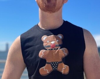 A Nutty Holiday 2025----GINGERBRED BEAR Muscle Tee