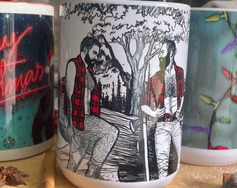 Cups of Joe, MOMENT In The WOODS Gay Graphic Coffee Mug