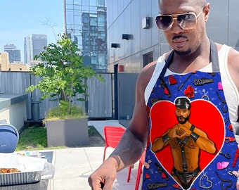 Zaddy Valentine, HEART IN HAND Gay Graphic Apron