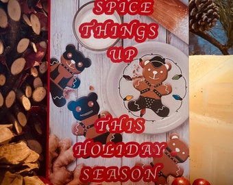 A Nutty Knotty Holiday----Set of 8 Xmas Cards, SPICE THINGS UP