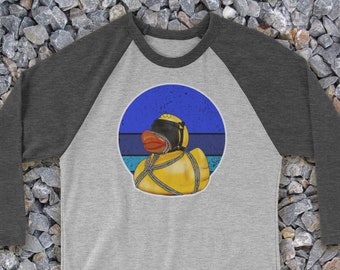 Naughty Ducks---ROPE Gay Graphic 3/4 Raglan T-shirt