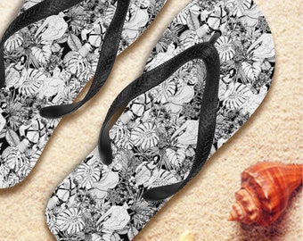 Beach---THE MEAT RACK Gay Graphic Flip Flops