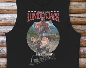 Jacked---LUMBERJACKED Gay Graphic Muscle Tee