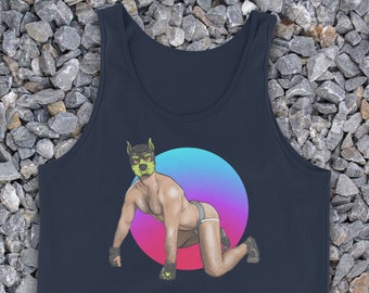 Puppy Power---ON ALL FOURS Gay Graphic Tank Top