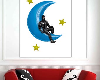 ARTPOP by JAIME ARANGO---Man on the Moon---Metal Prints