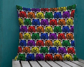 Bed and Bath, PROUD BEARS Gay Graphic Pillows and Pillow Covers