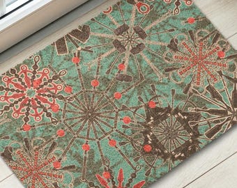 A Beary Holiday 2026---- SNOWY NIGHT Holiday Coir Doormats