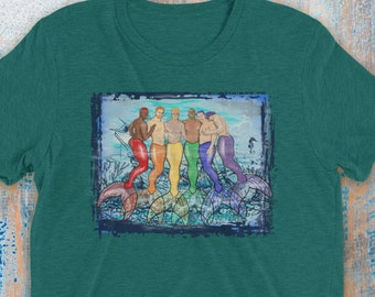 Under The Sea---MERPRIDE Gay Graphic T-shirt