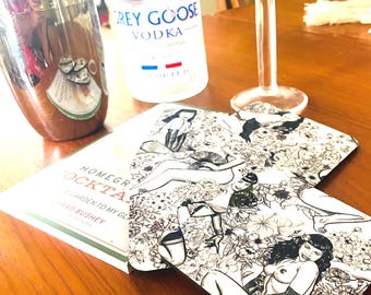 Coasters, GARDEN OF EDEN Graphic Puzzle Coasters