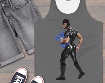 ArtPop, LEATHERBEAR BLUE Gay Graphic All Over Print Tank Top