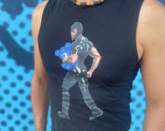 ArtPop, LEATHERBEAR BLUE Gay Graphic Muscle Tee