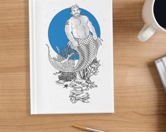 Journals, HUNKY MERMAN Hard Cover Journal