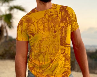 The Wild Wild---URBAN COWBOYS All Over Print Gay Graphic Athletic Tee