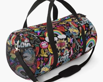 Travel, GLITTER and BE GAY Duffle Bags