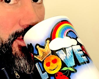 Cups of Joe, LOVE IS LOVE Gay Graphic Coffee Mug