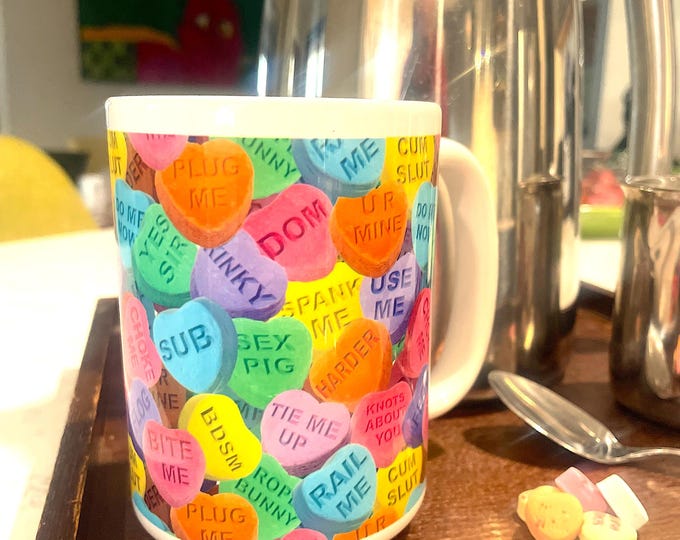 Featured listing image: Zaddy Valentine, HARD CANDY Gay Graphic Coffee Mug