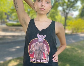 Pig Play---LETS PIG OUT Gay Graphic Tank Top