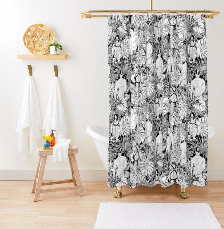 Sexy Men Shower Curtain Gay Shower Curtain Sexy Men Bath Etsy