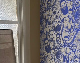 Decoración de pared, HAPPY BEARDO TRUEROYAL Peel and Stick Wallpaper