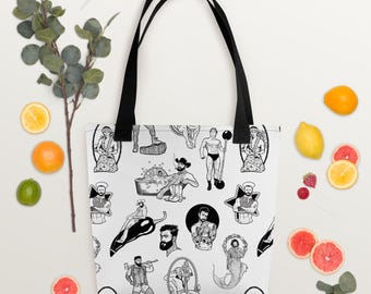Beach, PIN HIM DOWN Graphic Tote Bag