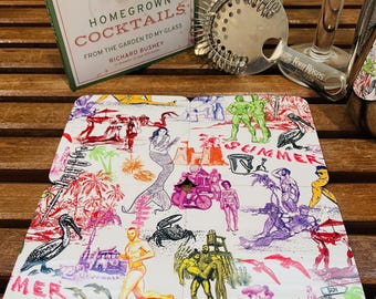 Coasters, COLOR OF SUMMER Graphic Puzzle Coasters