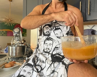 Gayprons, HAPPY BEARDO Gay Graphic Apron