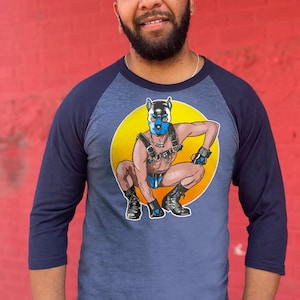 Puppy Power---SIT 3/4 Raglan Gay Graphic T-shirt