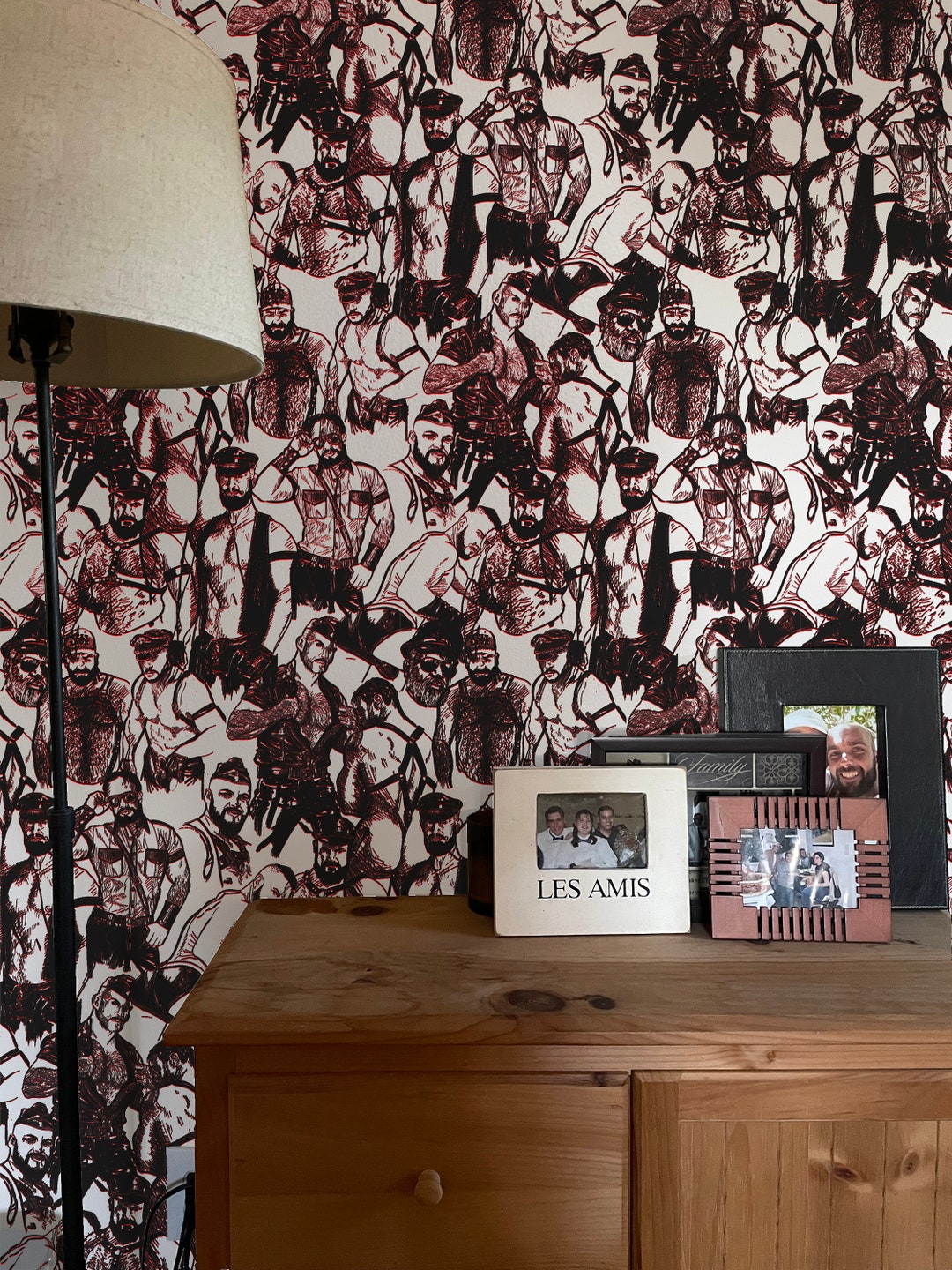 Wall Decor, DADDIE LEATHER Peel and Stick Wallpaper Etsy