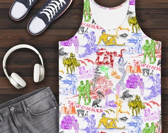 Bare NecessiTEES, COLOR OF SUMMER All Over Print Gay Graphic Tank Top
