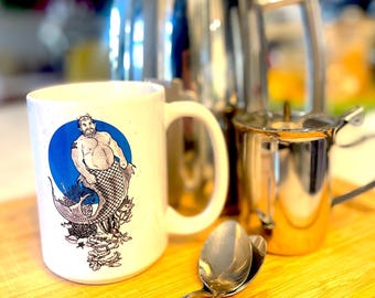 Cups of Joe, HUNKY MERMAN Gay Graphic Coffee Mug