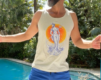Ocean Bottoms---POSEIDON Gay Graphic Tank Top