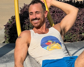 Naughty Ducks---ROPE Gay Graphic Tank Top