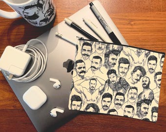 Travel, MUSTACHIO Zipper Pouches