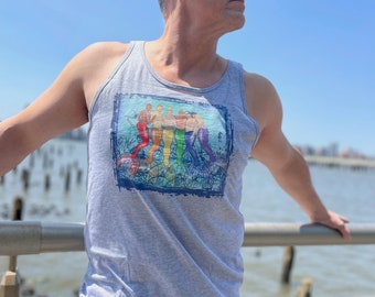 Under The Sea---MERPRIDE Gay Graphic Tank Top