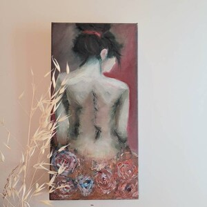 Original figure painting &quot;Glimpse&quot; acrylic