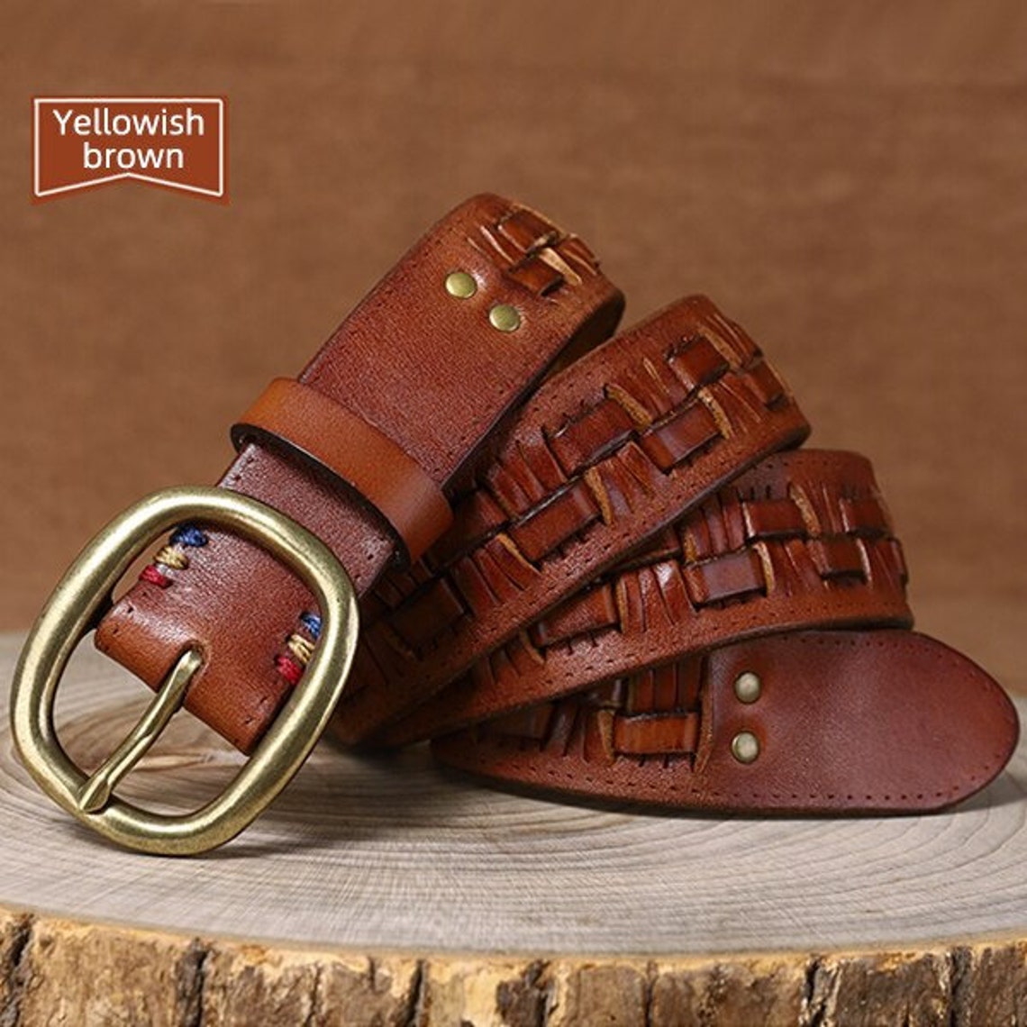 Vintage Distressed Leather Belt Black Brown Genuine Full Grain Etsy