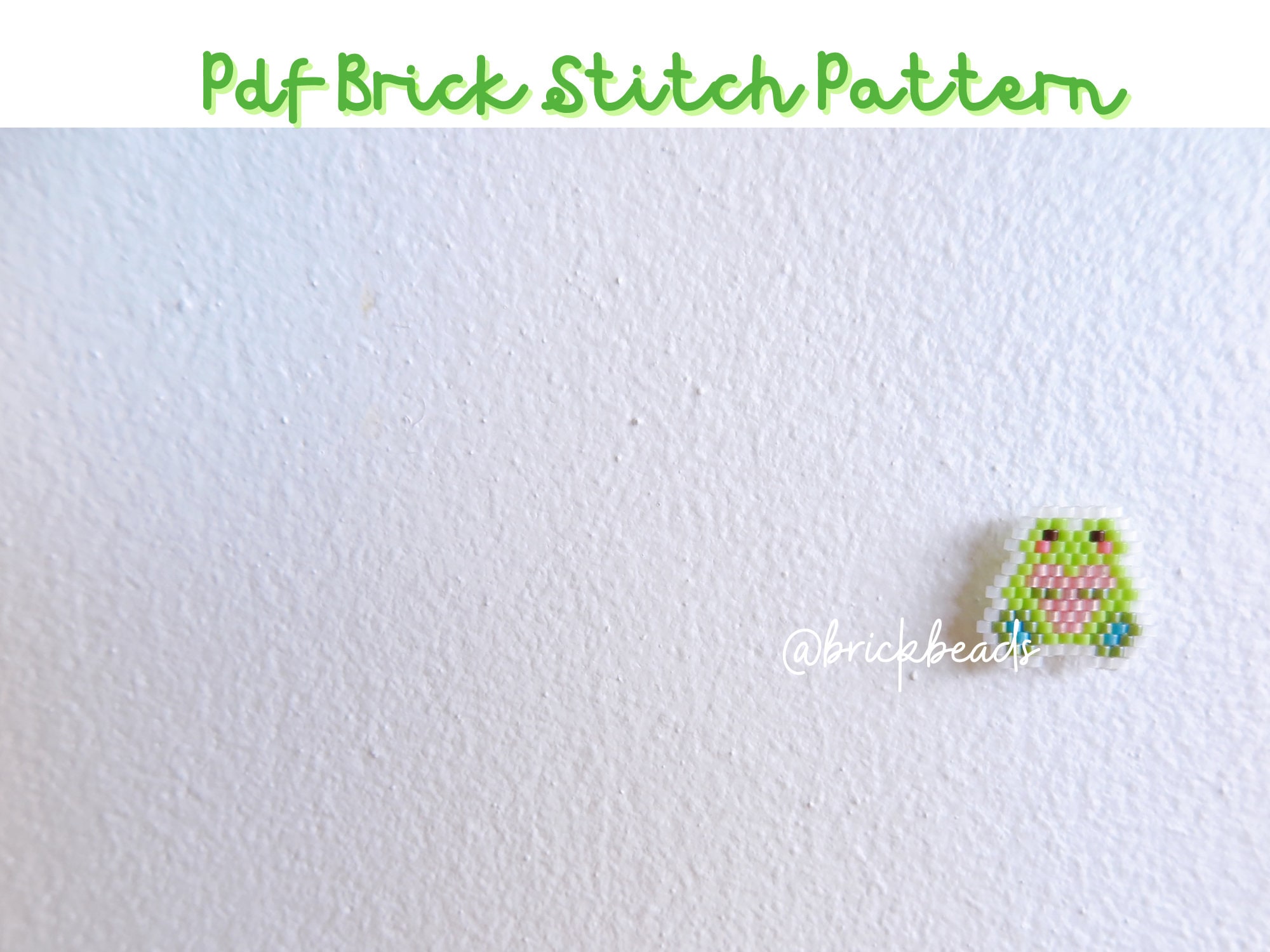 Cat with Heart Brick stitch pattern miyuki delica PDF