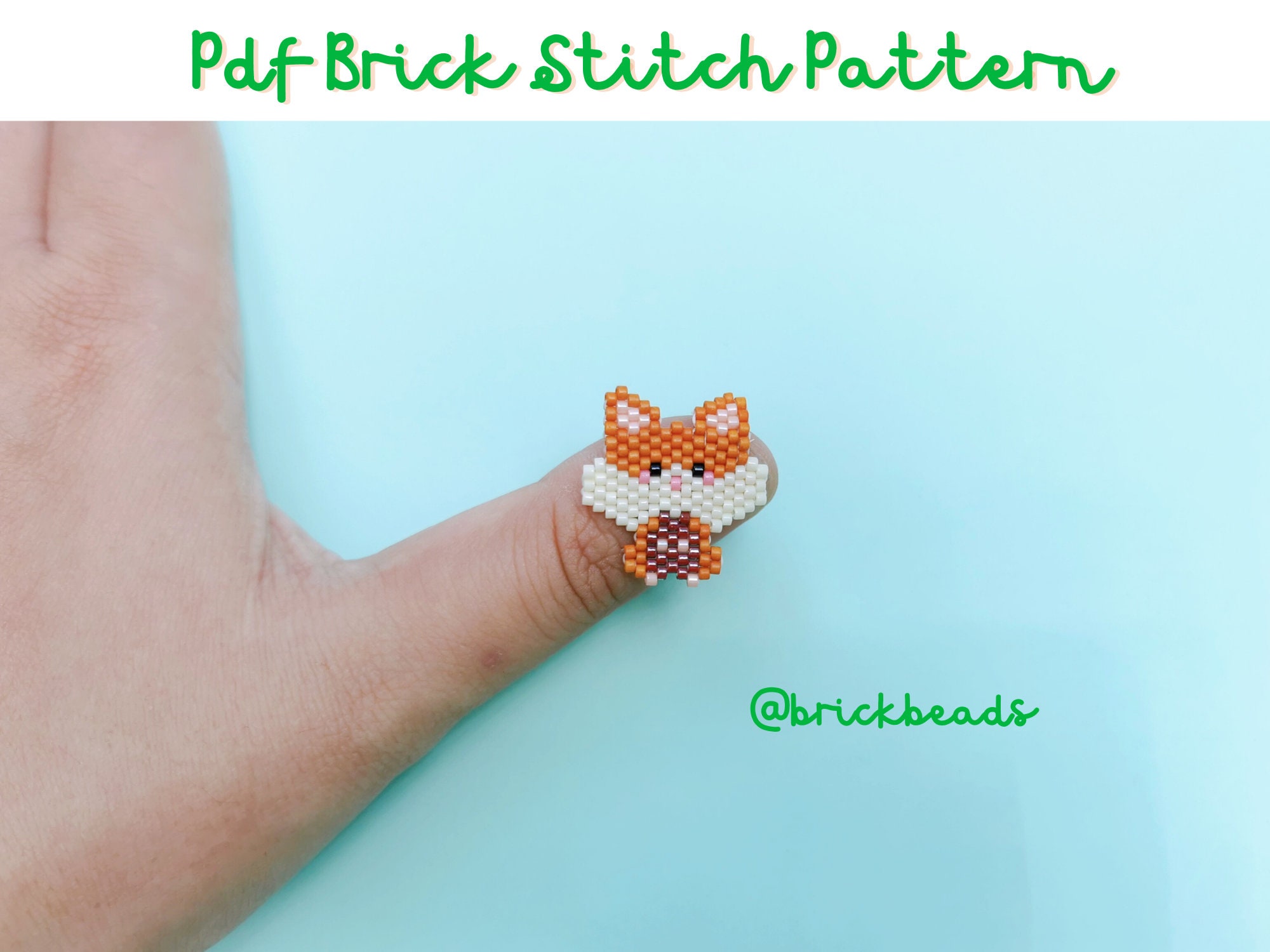 Hamster Bead Pattern Wild Hamster Brick Stitch Pattern for Miyuki Delica, Beading Pattern ...