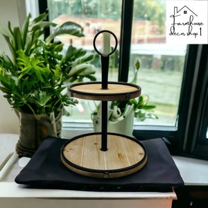 TIERED TRAY ,Tiered Tray, Tiered Tray, Wood Tiered Tray, KitchenDecor, Rustic Tier Tray, Wood Tray, FarmhouseTray, Kitchen Decor