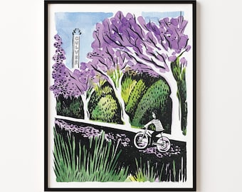 Culver City Jacarandas Art Print