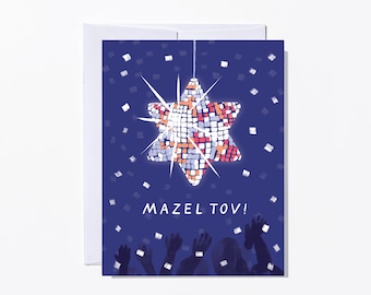 Disco Star Bar/Bat Mitzvah Card