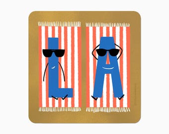 Los Angeles Sunbathers Sticker
