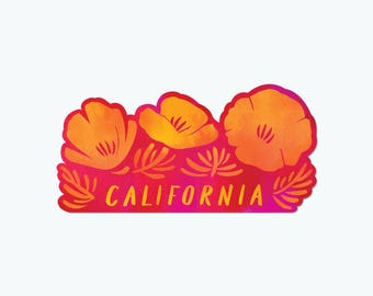 California Poppies Sticker