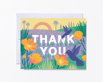 Hummingbird Thank You Card