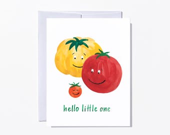 Tiny Tomato Baby Card