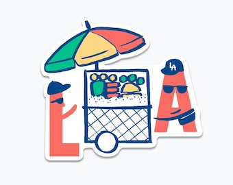 Los Angeles Fruit Cart Sticker
