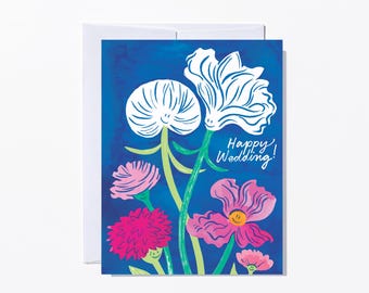 Floral Wedding Party Card