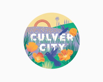 Culver City California Hummingbird Sticker