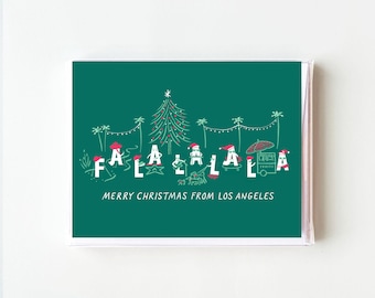 Los Angeles Christmas Falalalala Card - Boxed Set